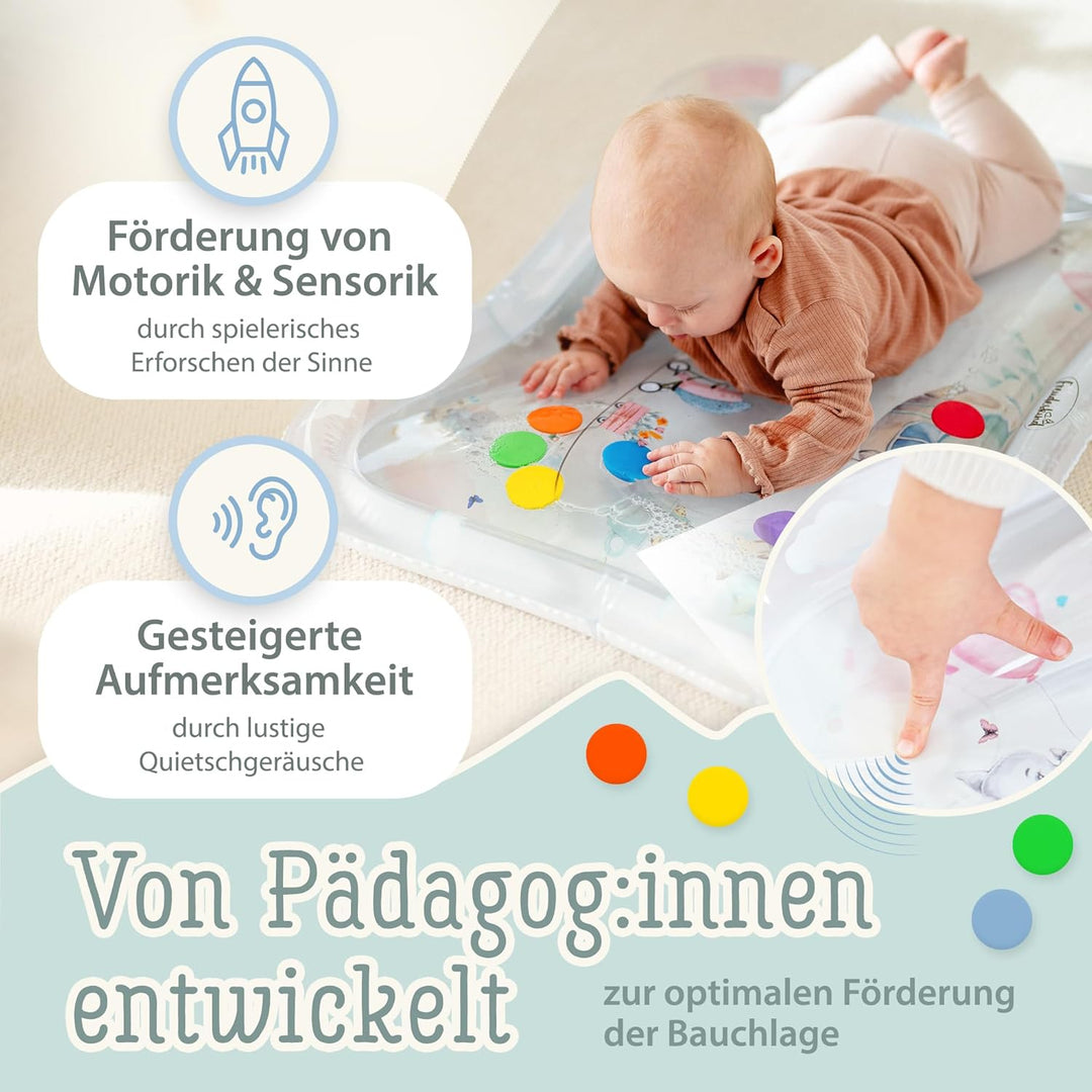 TummyTime Wassermatte XXL by Freudeskind, Baby Wasserspielmatte, 100% Phtalate- & BPA-frei ab 0, 3,