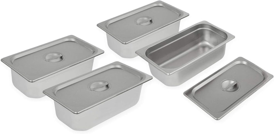 vertes Speisenwärmer Buffetwärmer Wärmebehälter Für Speisen Elektrisch 1500W aus Edelstahl (Inkl 4X