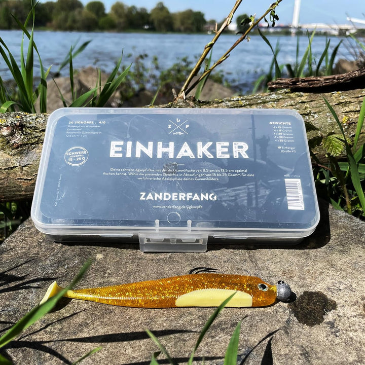 Zanderfang – Jigköpfe Angelhaken-Set Jighaken – Jigkopf Grösse 2/0 und 4/0 für Gummiköder von 8cm bi