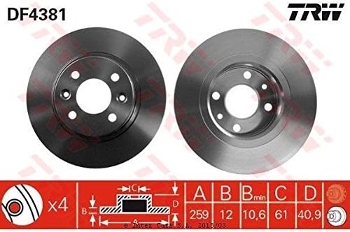 TRW DF4381 Bremsscheibe - (Paar)