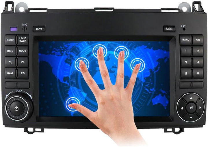 7 Zoll Android Autoradio,GPS Navi mit Bluetooth/FM/RDS/DAB+/WiFi für Mercedes-Benz W169/A150/A160/ A