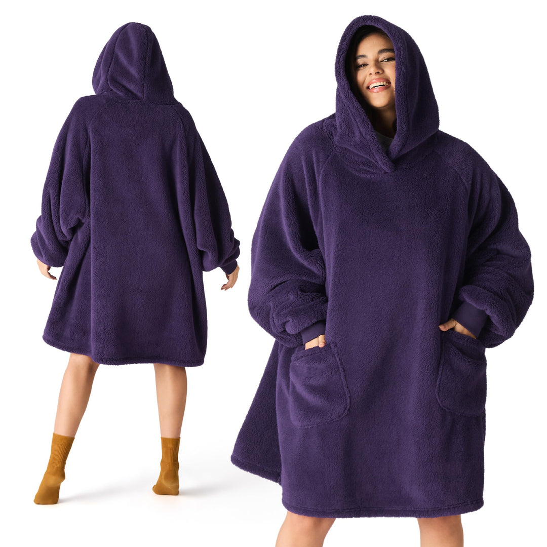 BEDSURE Hoodie Decke mit Ärmeln Deckenpullover - Tragbare Decke zum Anziehen als Geschenke für Fraue