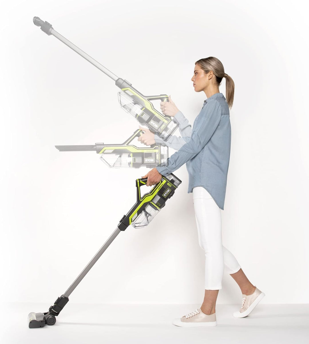 Ryobi,Tragbar ,OnePlus Brushless LithiumPlus Staubsauger, 18 V, ohne Akku und Ladegerät – R18SV7-0,