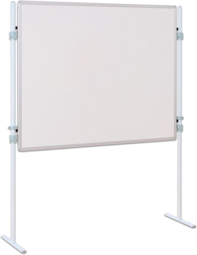 Betzold - Trennwand-Tafel Whiteboard mit 2 Stativen - Einhängetafel Memo-Board Legierter Stahl, Legi