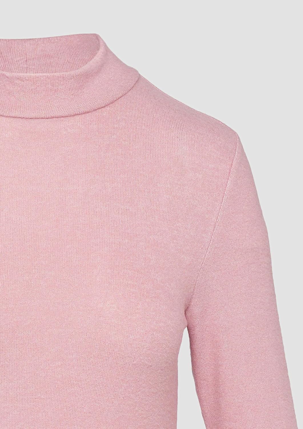 QS Damen Softes Longsleeve aus Viskosemix Langarmshirt mit Stehkragen (1er Pack) S Lilac/Pink 41w0,