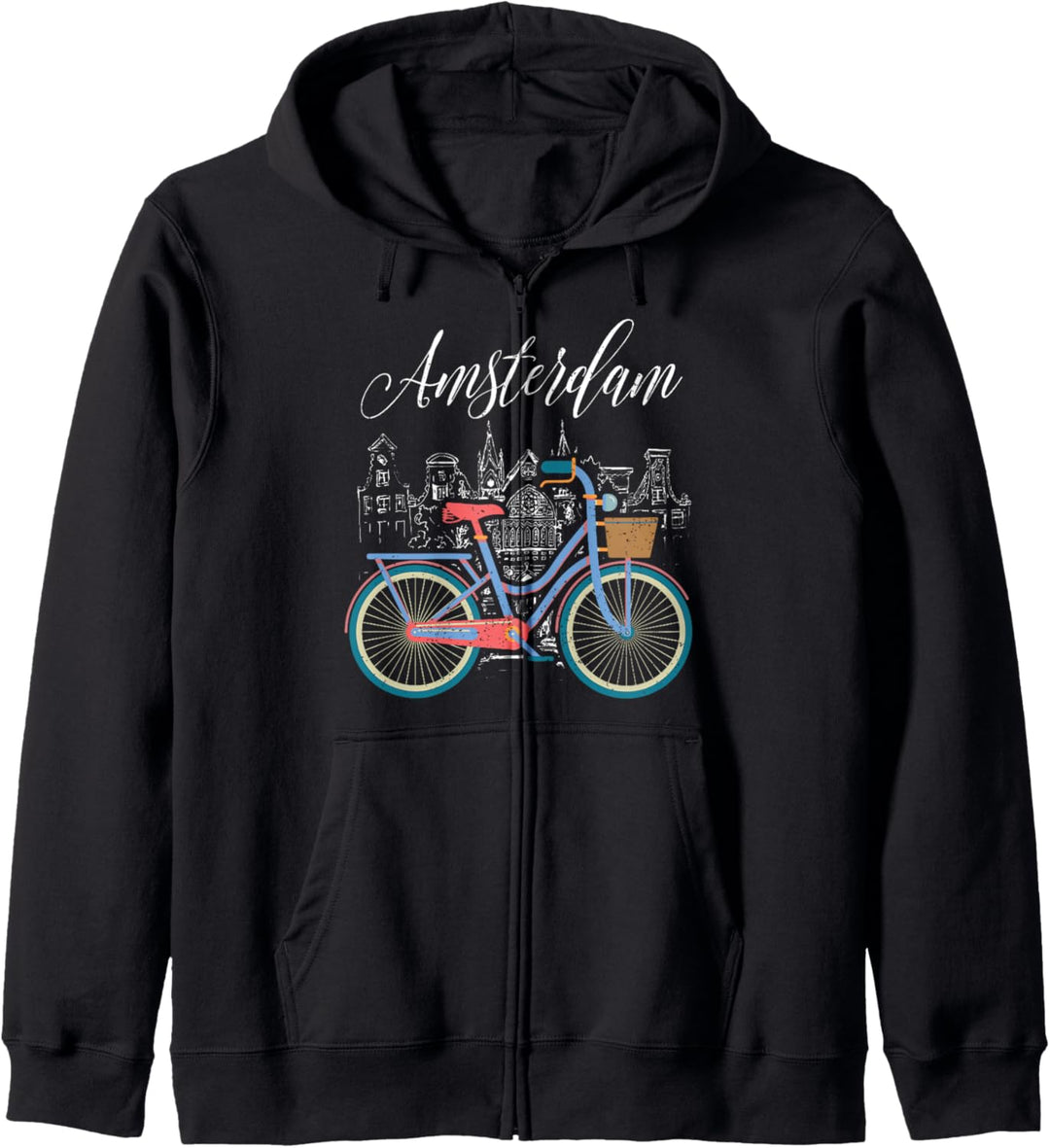 Love Cycling Luv Amsterdam Retro Bike Geschenkidee Kapuzenjacke