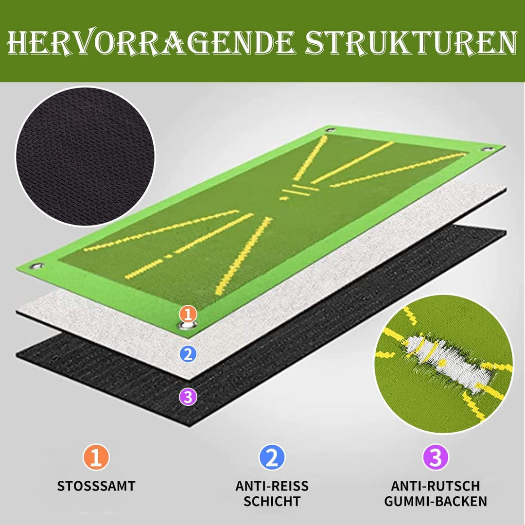 Maxee Golf Trainingshilfen Mat, Golf-Trainingsmatte zur Schlagerkennung für Swing Detection Batting,