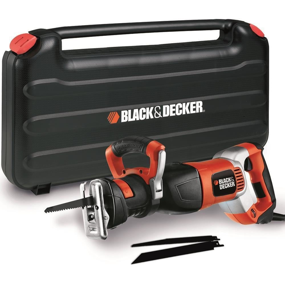 Black+Decker Säbelsäge (6 Geschwindigkeitsvorwahl-Stufen, 1050W, werkzeuglose Sägeblattaufnahme, erg