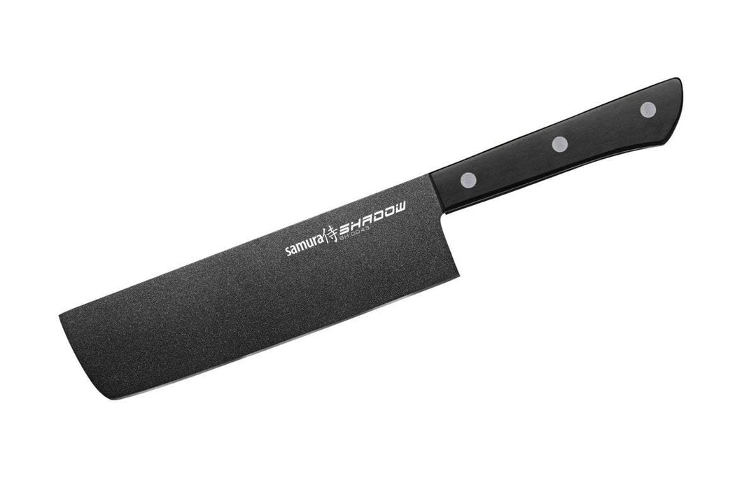 SAMURA Shadow Nakiri - Gemüsemesser 6.7"/170 mm. Härte 59 HRC AUS-8 (Japan) mit Antihaftbeschichtung