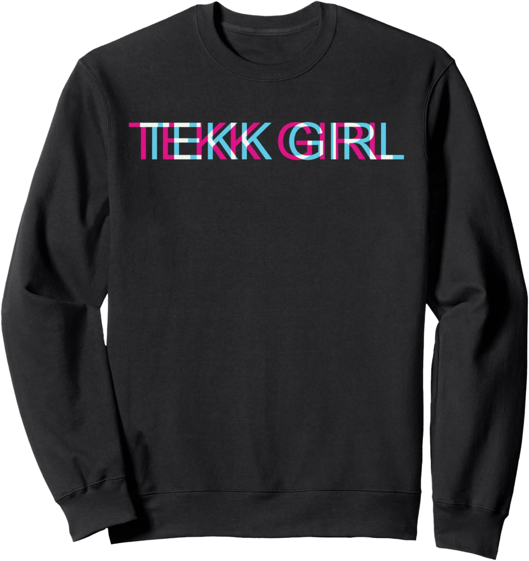 Tekk Girl Rave Techno Trippy EDM | Festival Hardcore Sweatshirt
