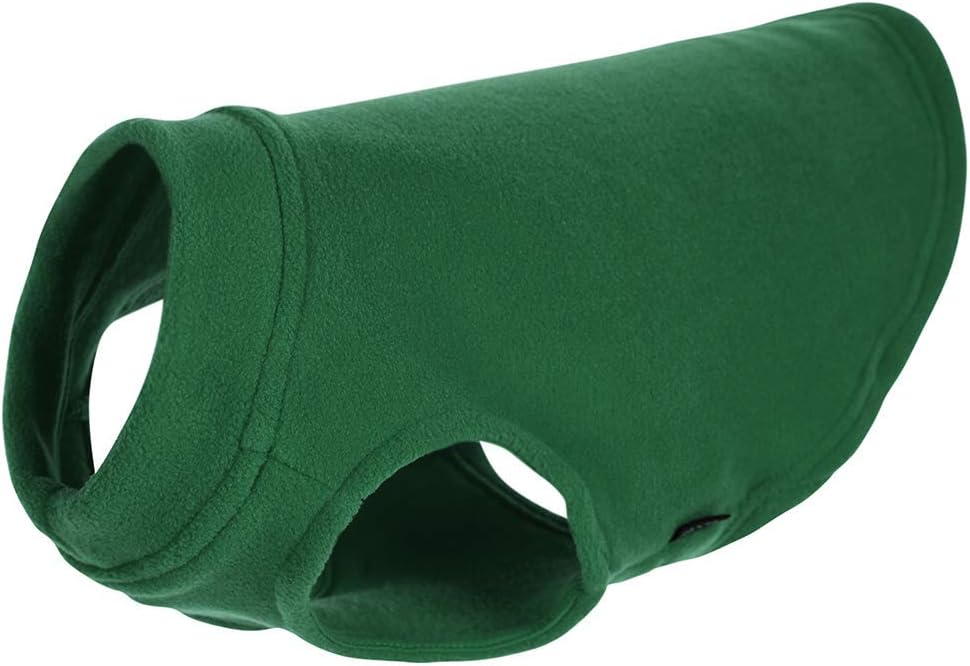 Gooby - Stretch Fleece Weste Pullover Fleece Weste Jacke Pullover für Hunde Waldgrün, Grösse S (21,6