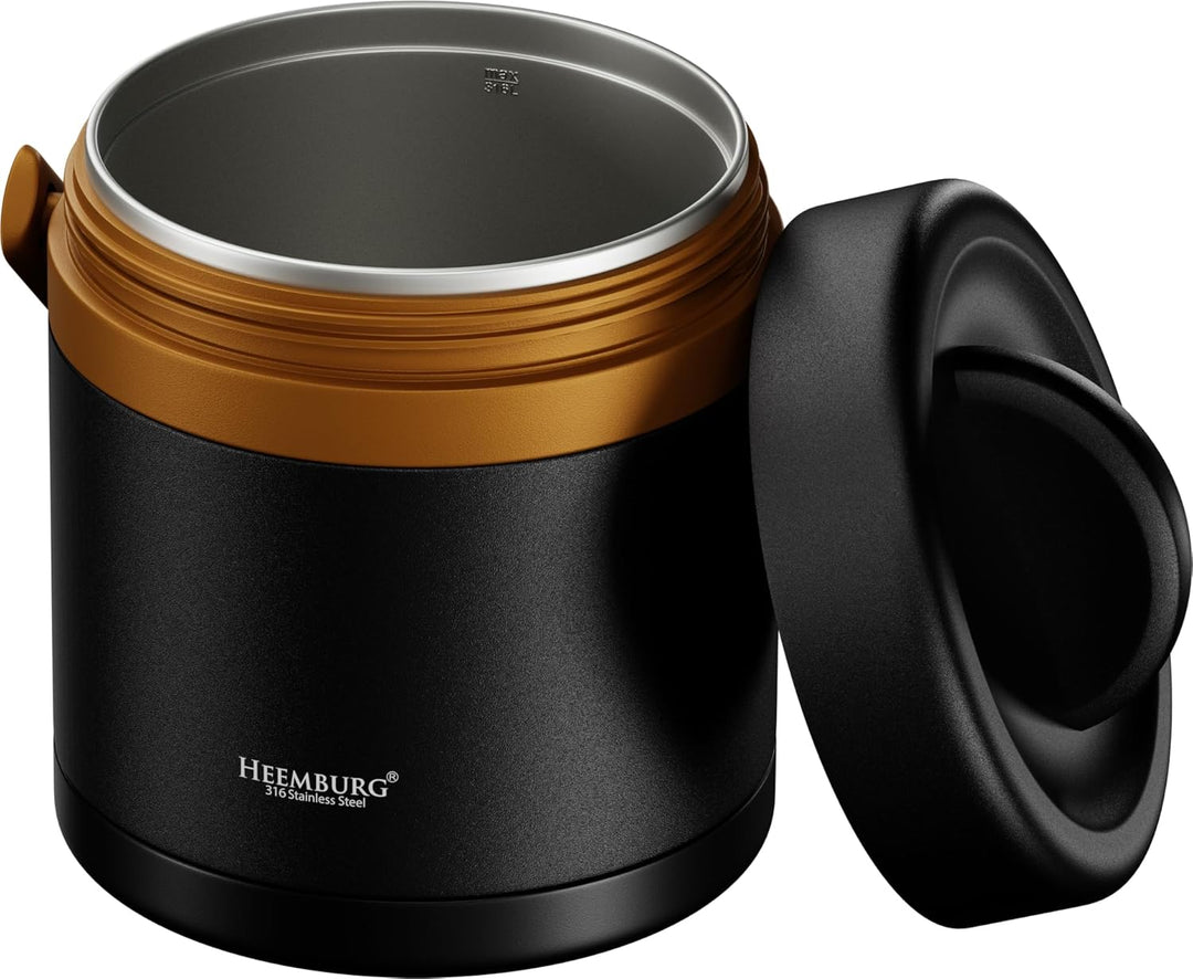 1.3L Thermobehälter aus Edelstahl | Isolierter Behälter für warme Speisen, Mahlzeiten und Suppen | I