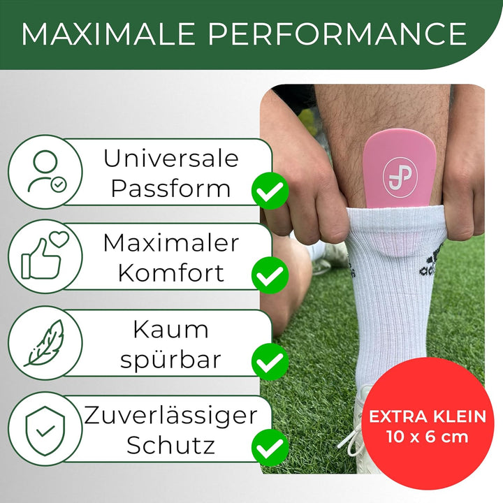 JDP Mini Schienbeinschoner, extra kleine Schienbeinschoner Fussball Herren, Anti-Rutsch Mini Schienb