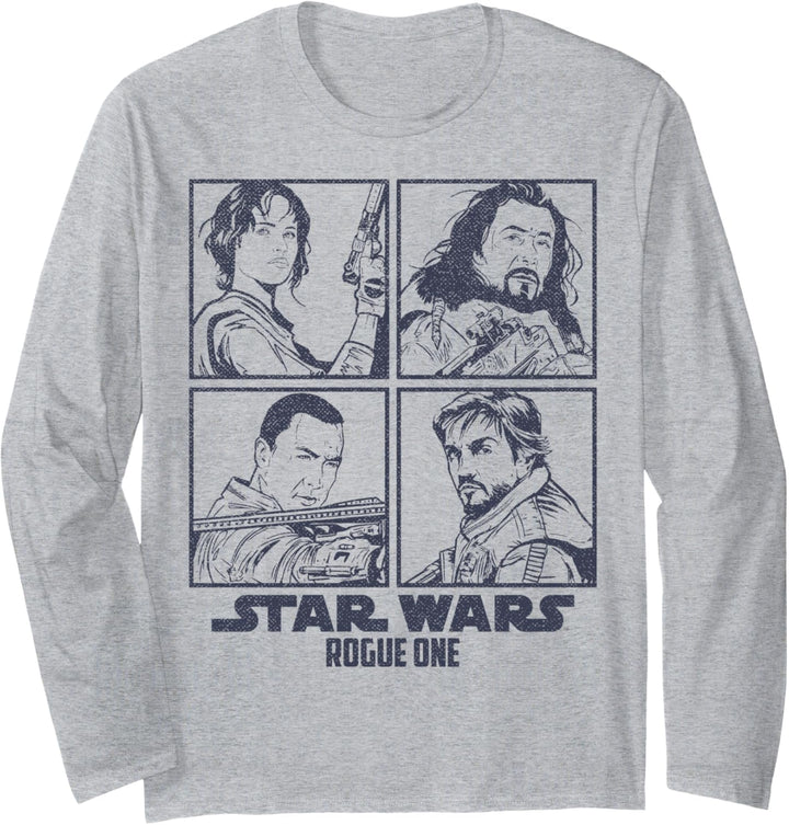 Star Wars Rogue One Rebel 4-Square Langarmshirt