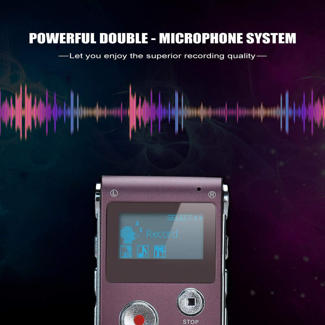 Digitales Diktiergerät,COVVY 8GB Audio Aufnahmegerät,Digitaler Voice Recorder mit Spracherkennung fü