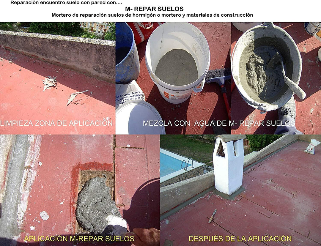 M-REPAR BÖDEN von Tecno Prodist - (10 Kg) Reparaturmörtel für Beton oder Zementböden, auch befahrbar