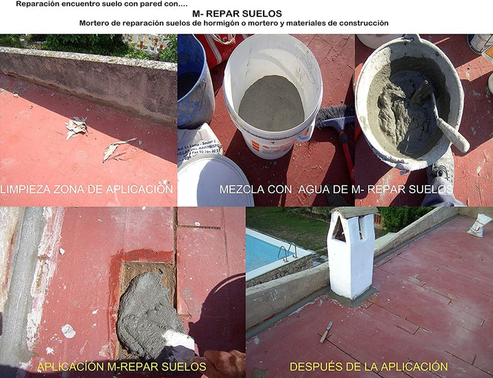 M-REPAR BÖDEN von Tecno Prodist - (10 Kg) Reparaturmörtel für Beton oder Zementböden, auch befahrbar