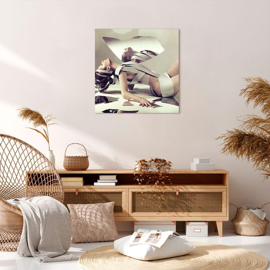 Bilder auf Leinwand Weiblich modell posieren beine Leinwandbild 60x60cm Wandbilder Dekoration Wohnzi