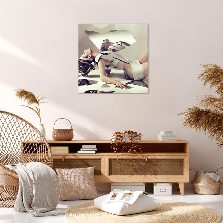 Bilder auf Leinwand Weiblich modell posieren beine Leinwandbild 60x60cm Wandbilder Dekoration Wohnzi