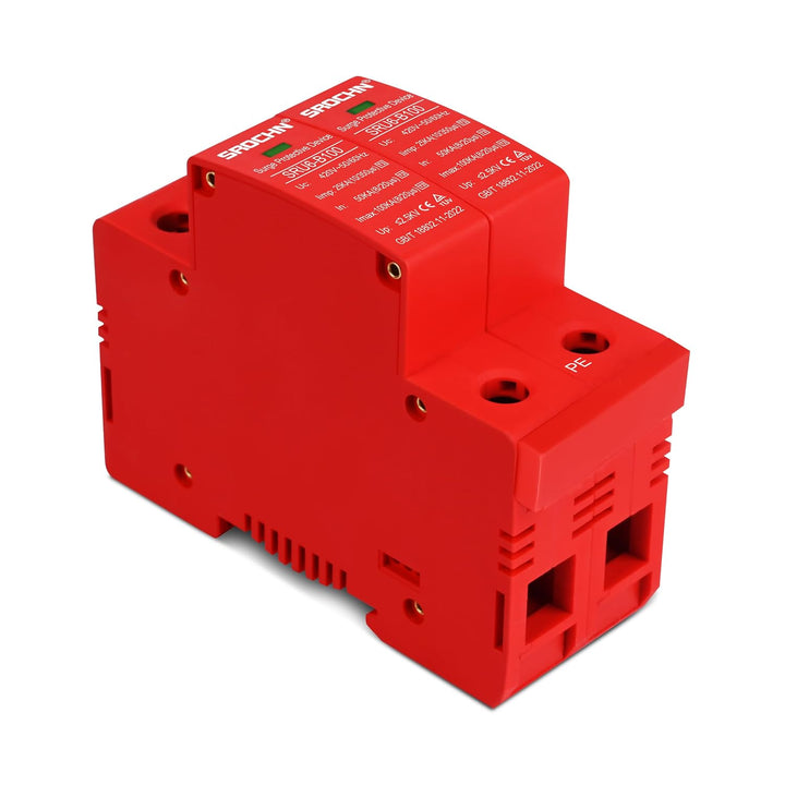 Warmfay Überspannungsschutz PV B+C(T1+T2) 2P 25-100KA, 420V DC Photovoltaic Lightning Protector Nied