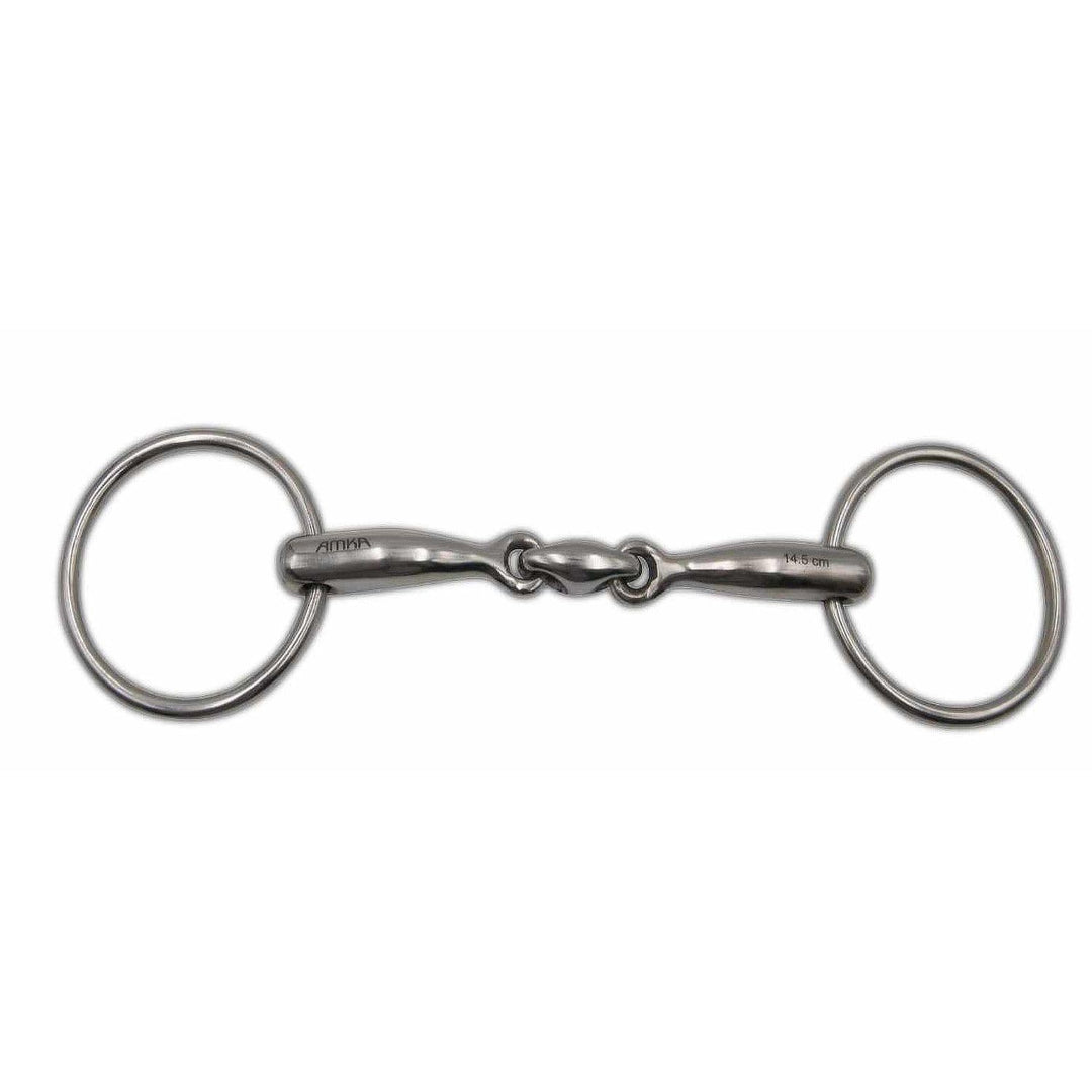 AMKA Wassertrense doppelt gebrochen Edelstahl massiv Stärke 14 mm, Ringe 65 mm