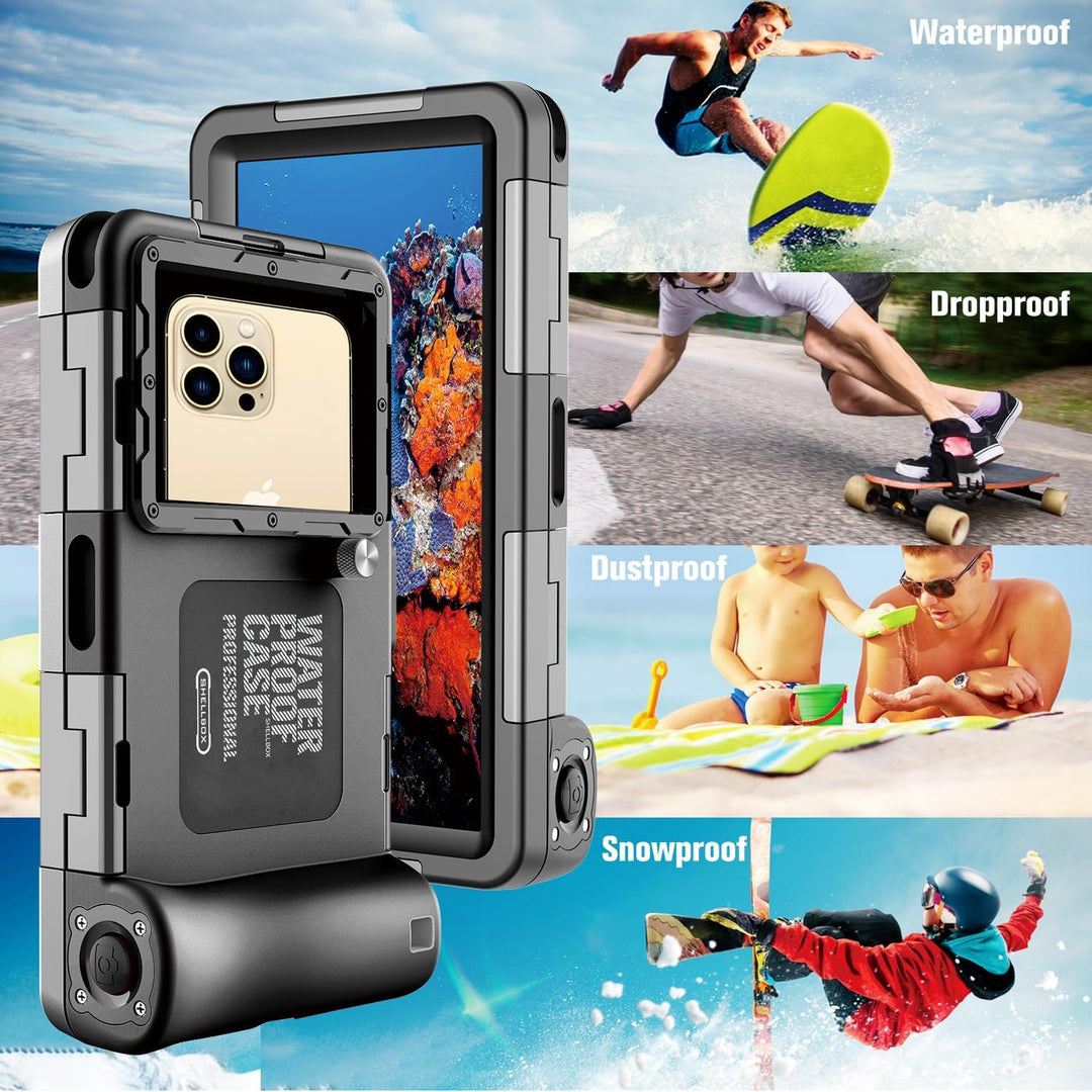 ZLIME wasserdichte Handyhülle 7.0 Zoll Unterwasser Wasserfeste Handy Wasserschutzhülle Handytasche,