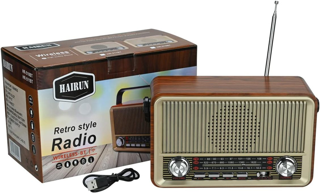 Bluetooth FM AM SW Stereo Radio, unterstützt USB-Disk, USB/TF-Karte, AUX-Buchse – Musik abspielen mi