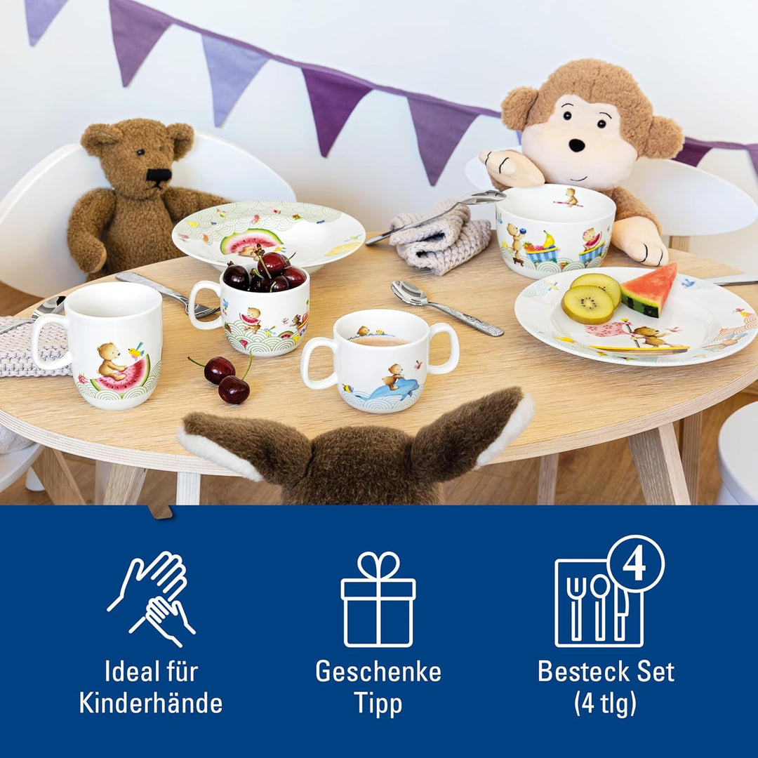 Villeroy &amp; BochVilleroy und Boch Happy as a Bear Kinderbesteck, Besteck-Set | 4-tlg., Edelstahl Kind