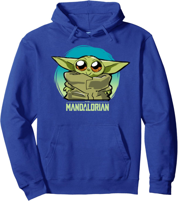 Star Wars The Mandalorian The Child Cute Blue Hue C1 Pullover Hoodie