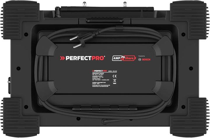PerfectPro Baustellenradio ROCKHART 18V, AMPShare - Powered by Bosch Professional, DAB+ und FM, Blue
