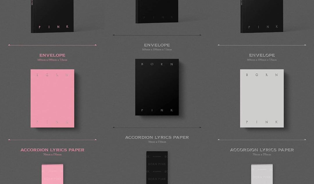 DREAMUS Blackpink Born Pink 2nd Album Box Set Version CD + Poster + Fotobuch + Akkordeon-Liedtext Pa