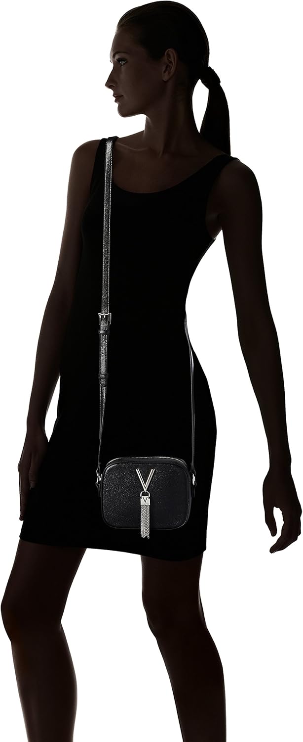 Valentino Bags Damen Divina Haversack Schwarz (Nero), Schwarz (Nero)