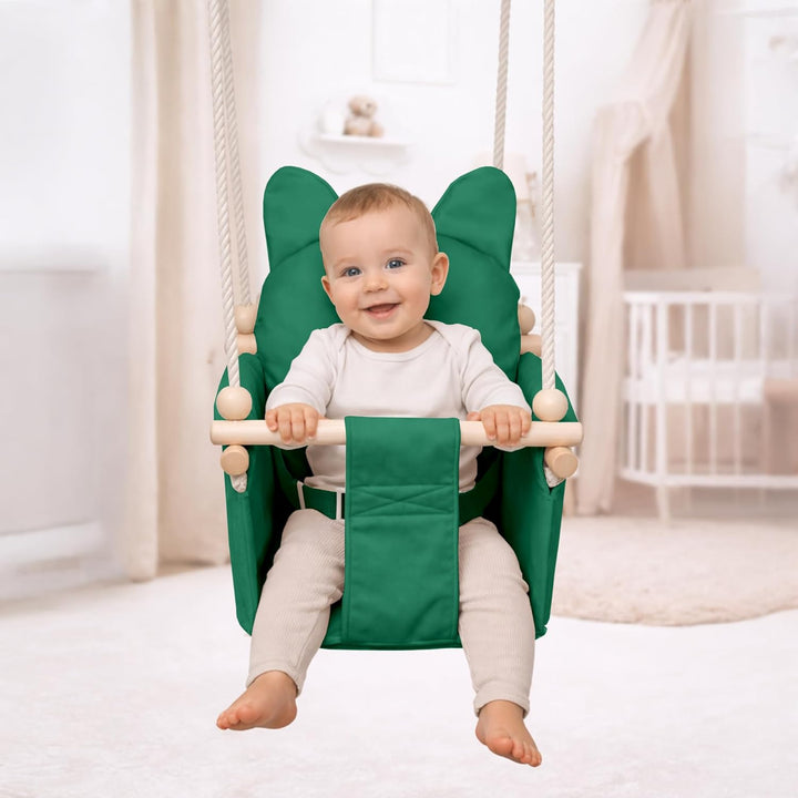 MAMOI Kinderschaukel mit Sicherheitsgurt, höhenverstellbar 150–190 cm, Schaukel für den Innenbereich