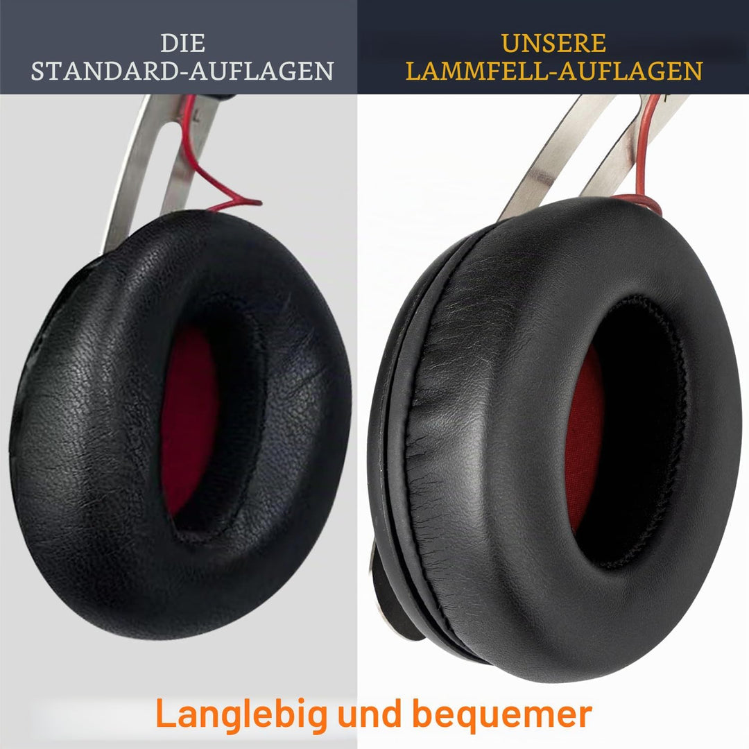 SOULWIT Lammfell Ersatzpolster Ersatz Ohrpolster für Sennheiser Momentum 1.0 Over/Around Ear Kopfhör