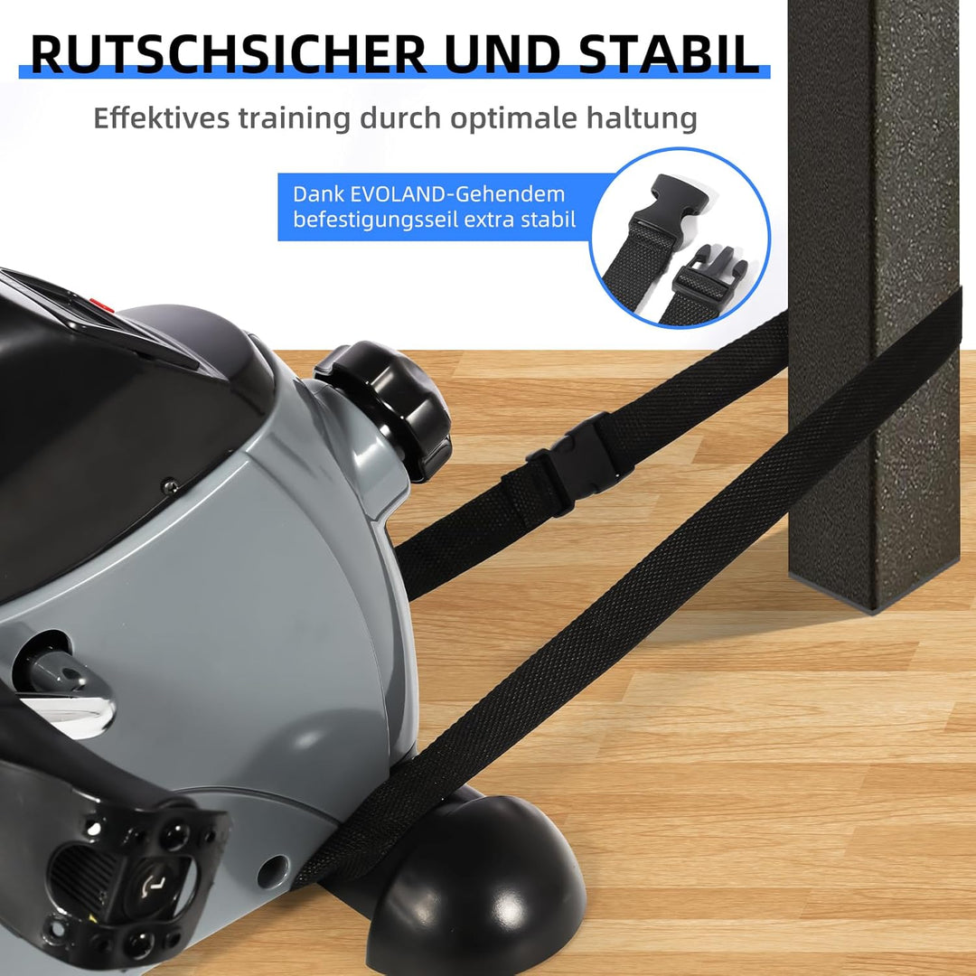 EVOLAND Heimtrainer Mini Fitnessbike Rehabilitations Pedaltrainer Arm und Beintrainer mit LCD Displa