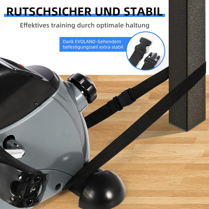 EVOLAND Heimtrainer Mini Fitnessbike Rehabilitations Pedaltrainer Arm und Beintrainer mit LCD Displa