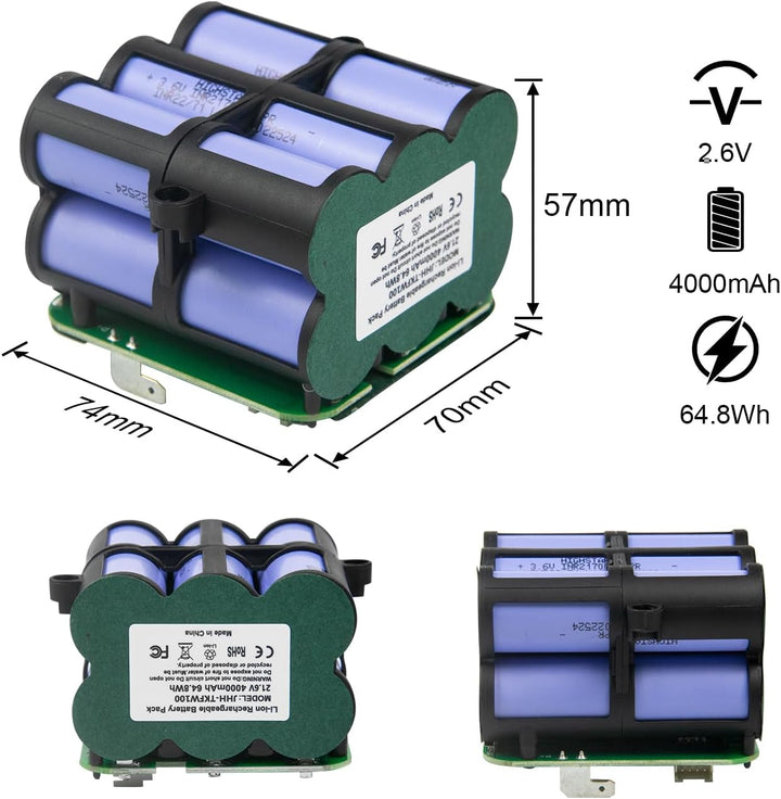 4000mAh Akku kompatibel mit Tineco Floor ONE S5 PRO 2/S5 Smart/ S5 Steam Zubehör Staubsauger Home Cl