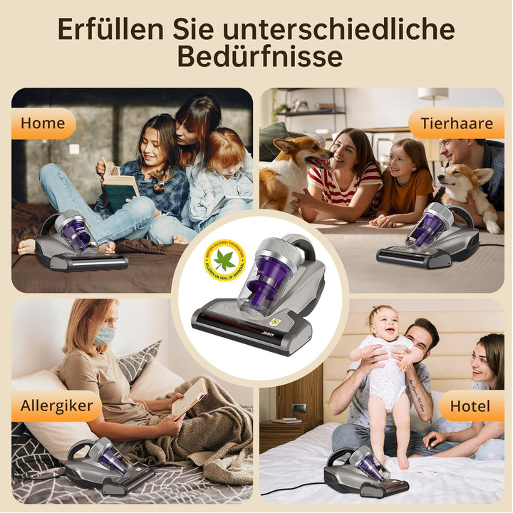 Jimmy JV35 Milbensauger für Matratzen mit UV-licht 700W Leistung, Heisser Wind Funktion, Doppelter Z
