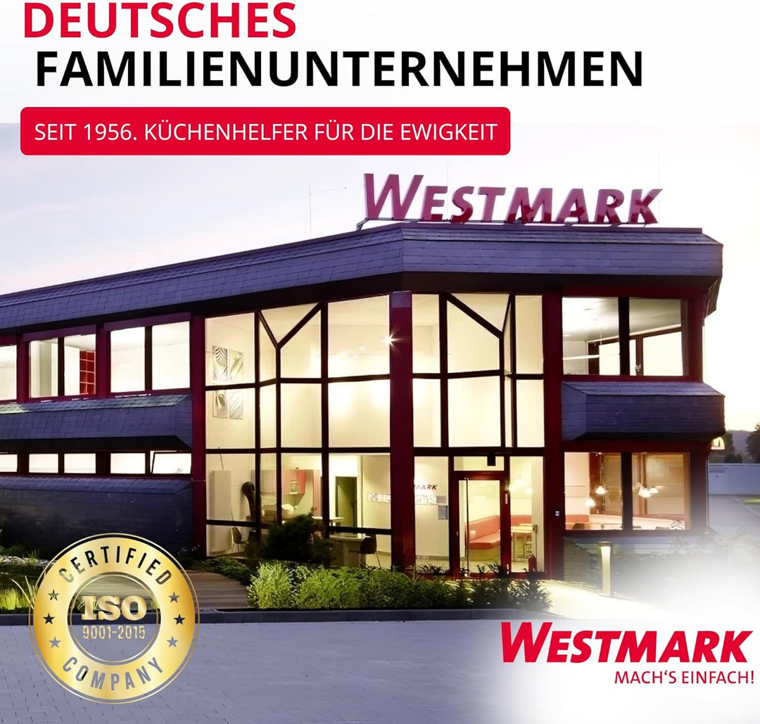 Westmark Rettich-/Spiralschneider mit langem Zentrierstab, Länge: 24 cm, Rostfreie Edelstahlklinge/A