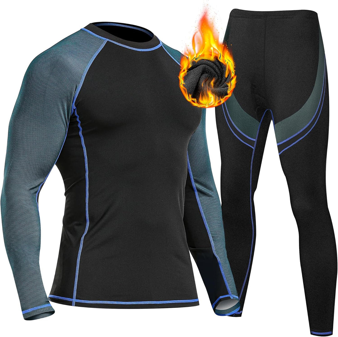 UNIQUEBELLA Thermo Unterwäsche Set, Funktionswäsche Herren Skiunterwäsche Winter Suit Ski Thermo-Unt