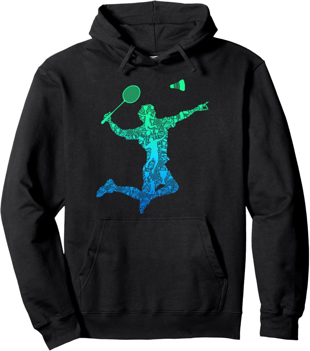 Badminton Federball Badmintonspieler Jungen Kinder Herren Pullover Hoodie