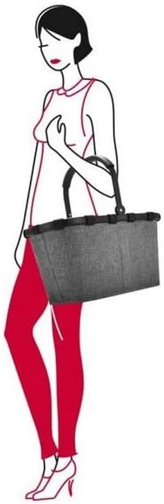 reisenthel carrybag Frame Twist Silver + Cover Black - Einkaufskorb mit Cover und praktischer Innent