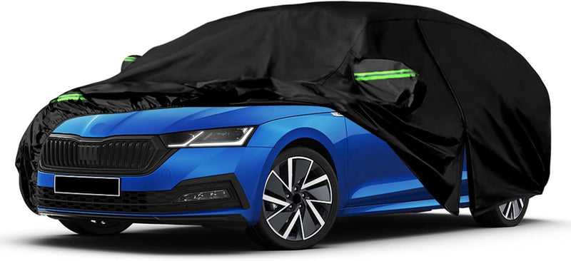 Autoabdeckung Passend für Skoda Scala 2019-2024, wasserdichte Vollgarage Autoplane mit Reissverschlu