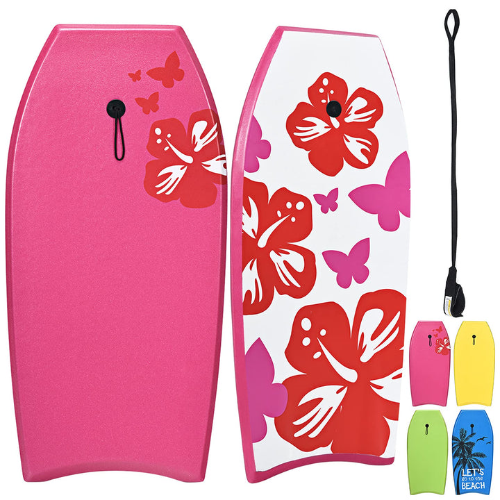 RELAX4LIFE Schwimmbrett tragbar, Schwimmboard mit Halteleine, Rutschfestes Surfbrett für Kinder & Er