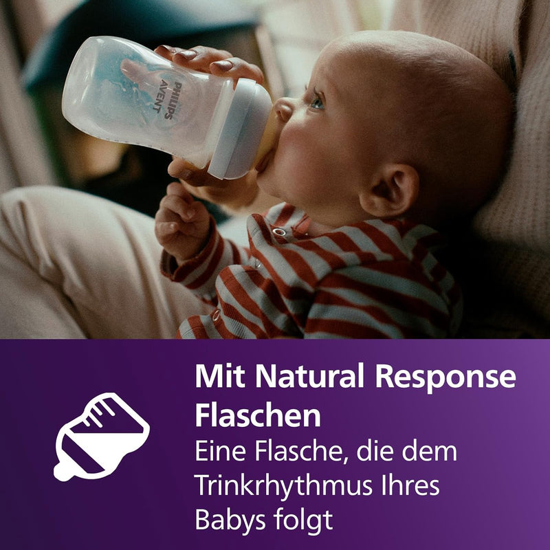 Philips Avent Elektrische Milchpumpe, Geschenkset – Einzelmilchpumpe, Babyflasche, Mehrwegbecher für