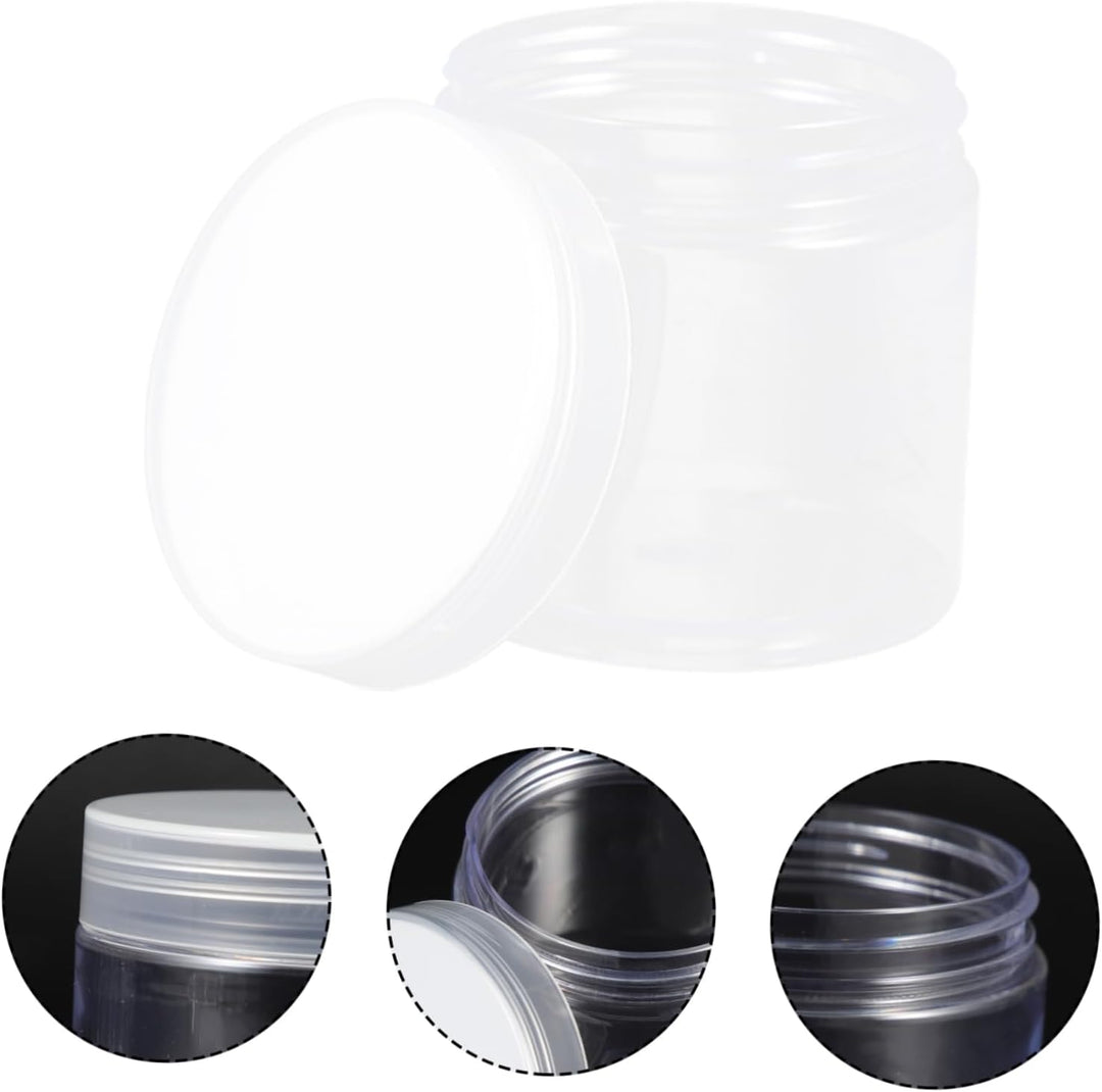20 Stück Luftdichte Kunststoff Lebensmittelbehälter 200ml Rund Transparent Mit Deckel Vorratsflasche