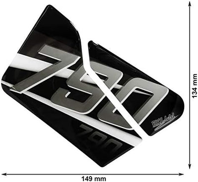 BIKE-label Seitentank Pad Silber Schwarz kompatibel für KTM 790 Duke 800481