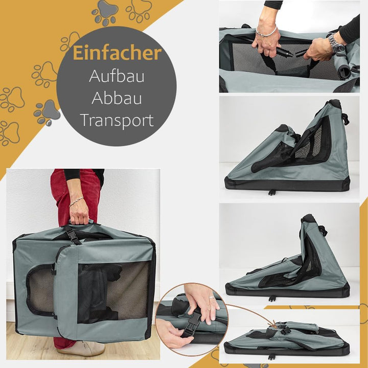 Faltbare Hundebox Transporttasche Transportbox Auto für Katze Hunde Grosse Kleine Box Bag Bed Decke
