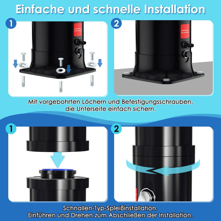 Eulenke Solardusche Bogen Gartendusche 20 Liter max. 60°C mit Schutzhaube, Duschkopf 360° und Wasser