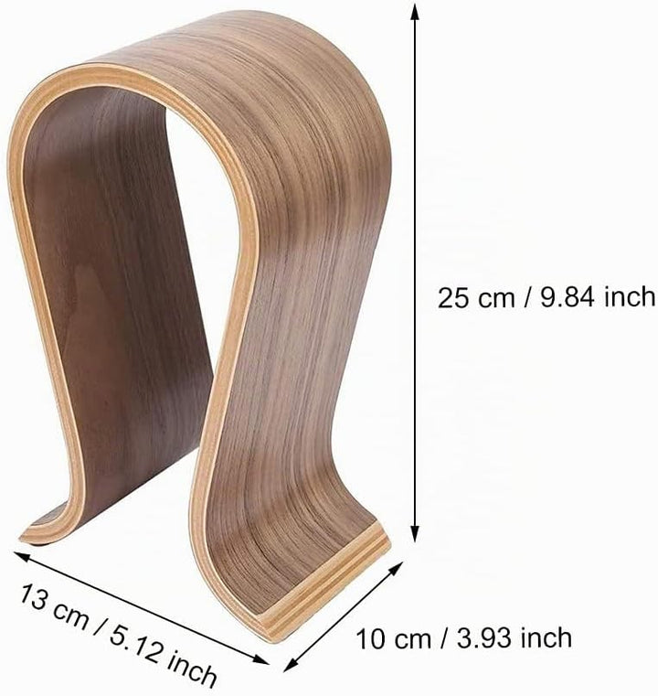 Kopfhörerhalter Holz, Kopfhörer Ständer, Kopfhörer Halter, U Form, Walnussholz, Universal, Umweltfre